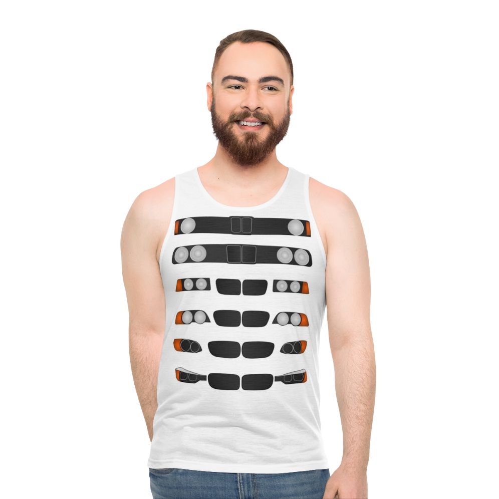 Motorsports inspired unisex tank top