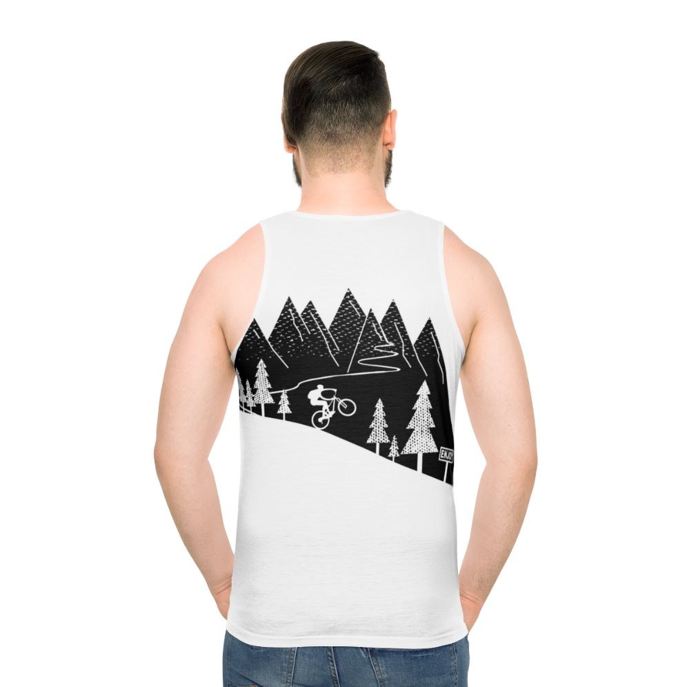Mountain bike cyclist wearing a cycling tank top
