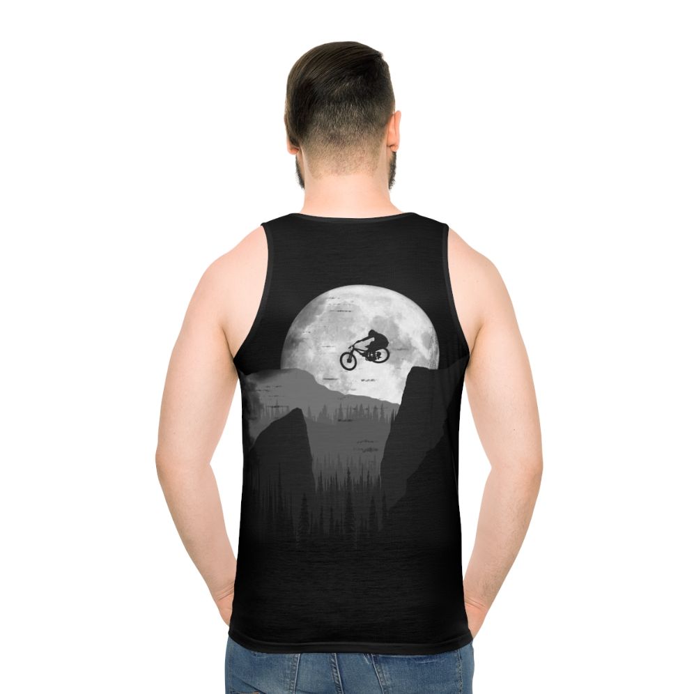 Mountain bike tank top with moon graphic