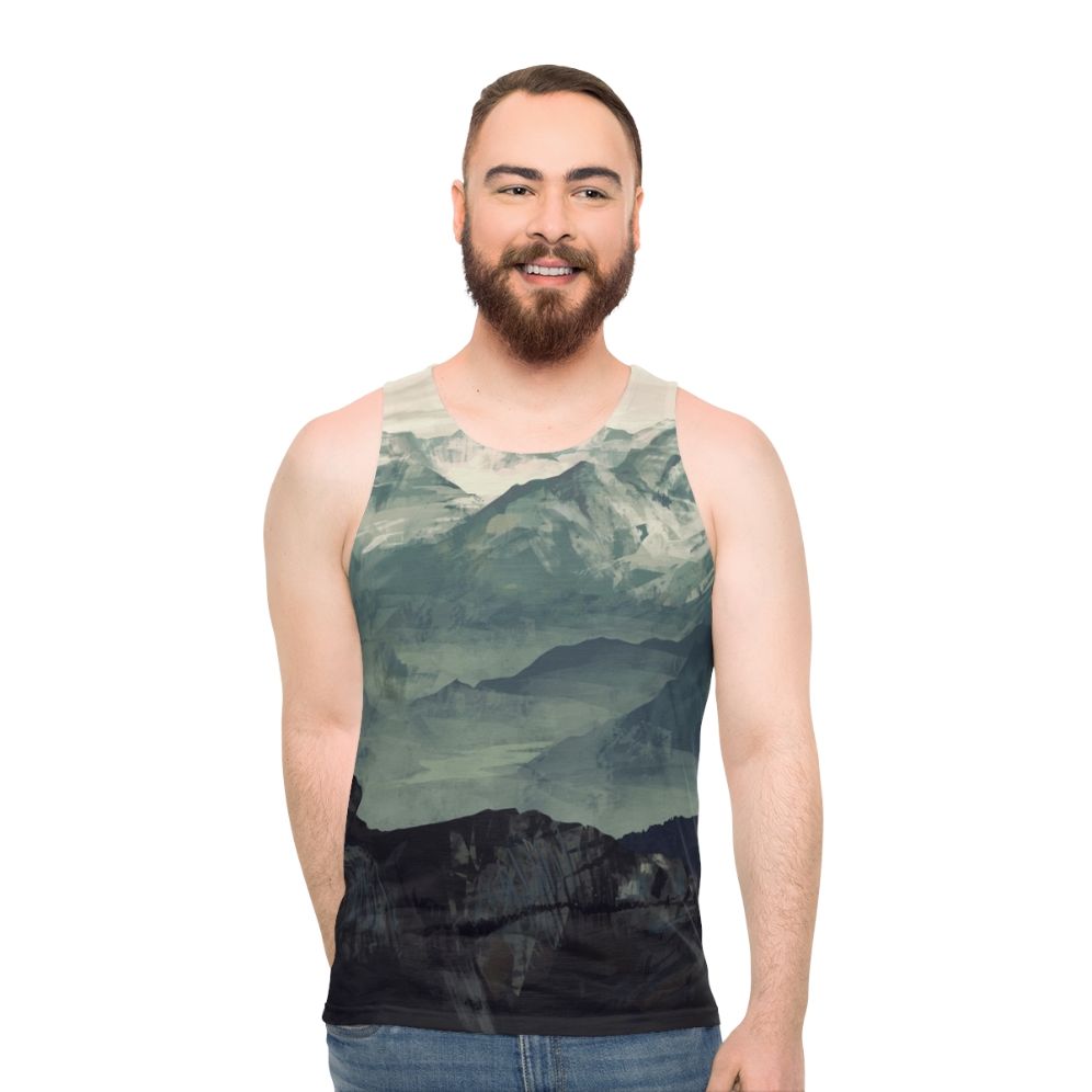 mountain fog unisex tank top