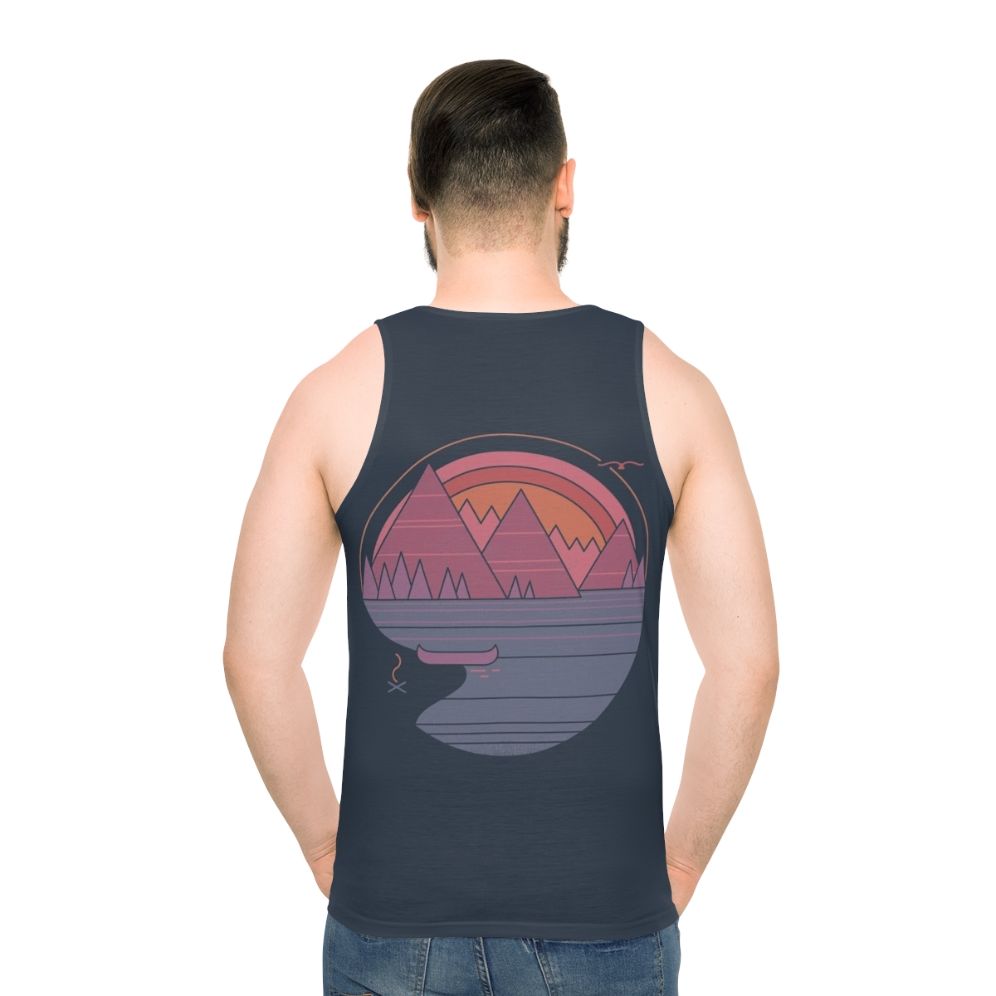 Unisex mountain landscape tank top