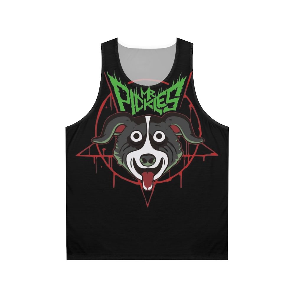 Mr Pickles Adult Swim Unisex Tank Top with Funny Satanic Dog Graphic