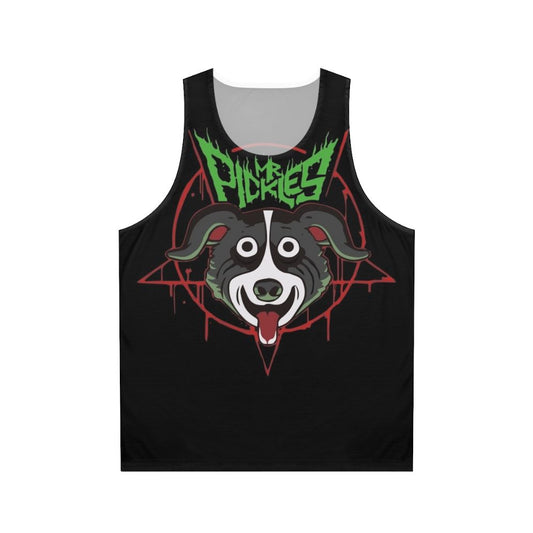 Mr Pickles Adult Swim Unisex Tank Top with Funny Satanic Dog Graphic