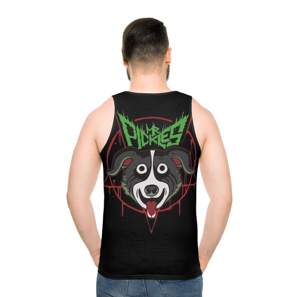 Mr Pickles Adult Swim Unisex Tank Top with Funny Satanic Dog Graphic
