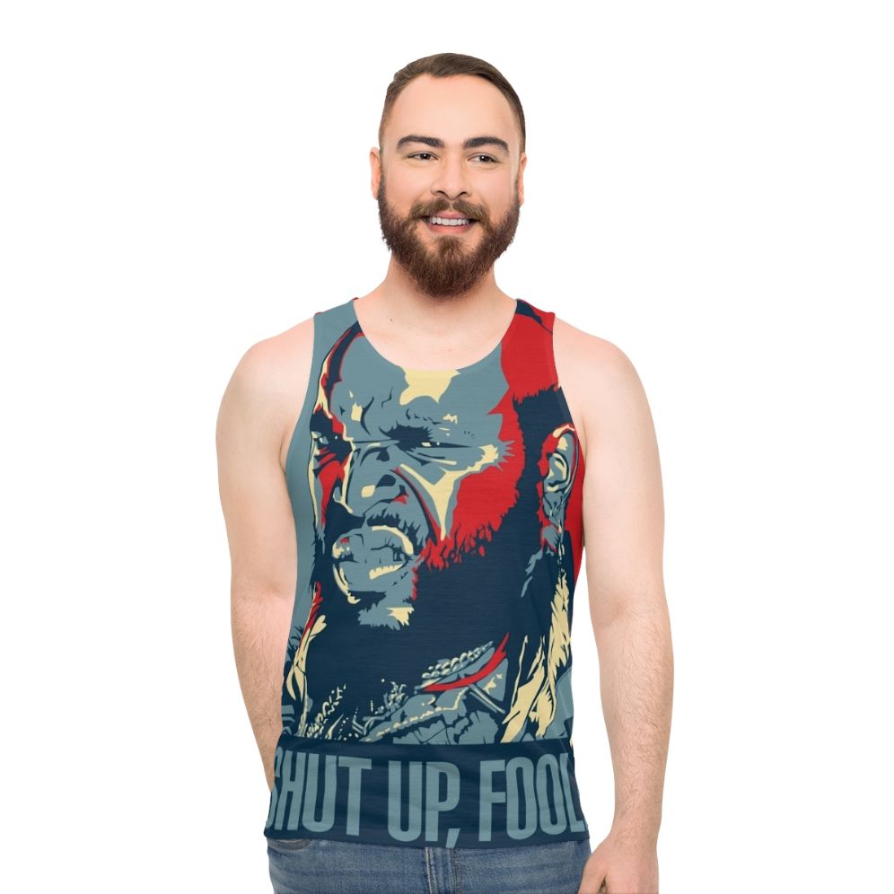 Mr T "Shut Up Fool" Unisex Retro 80s A-Team Tank Top