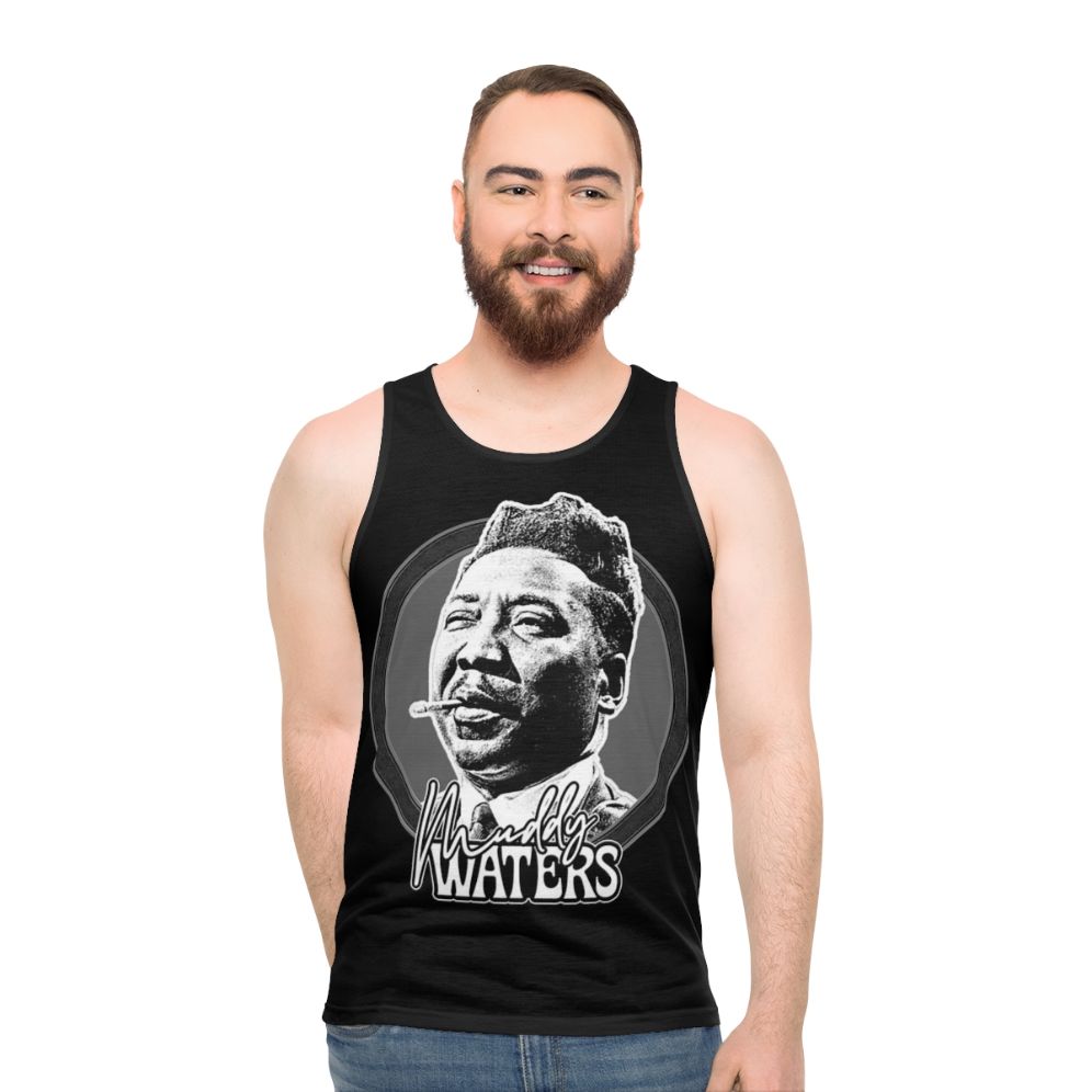 Muddy Waters Retro Style Graphic Tank Top
