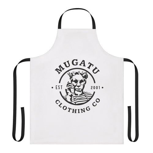 "Mugatu-inspired apron with Zoolander theme and comedy design"