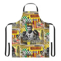 Heavyweight champion inspired kitchen apron featuring iconic boxing imagery