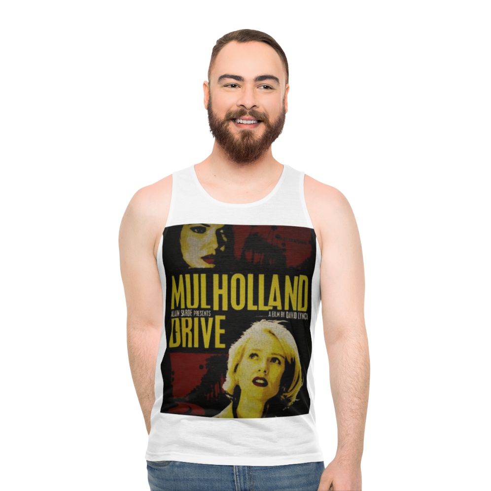 Mulholland Drive unisex tank top with David Lynch's surreal cinema aesthetic