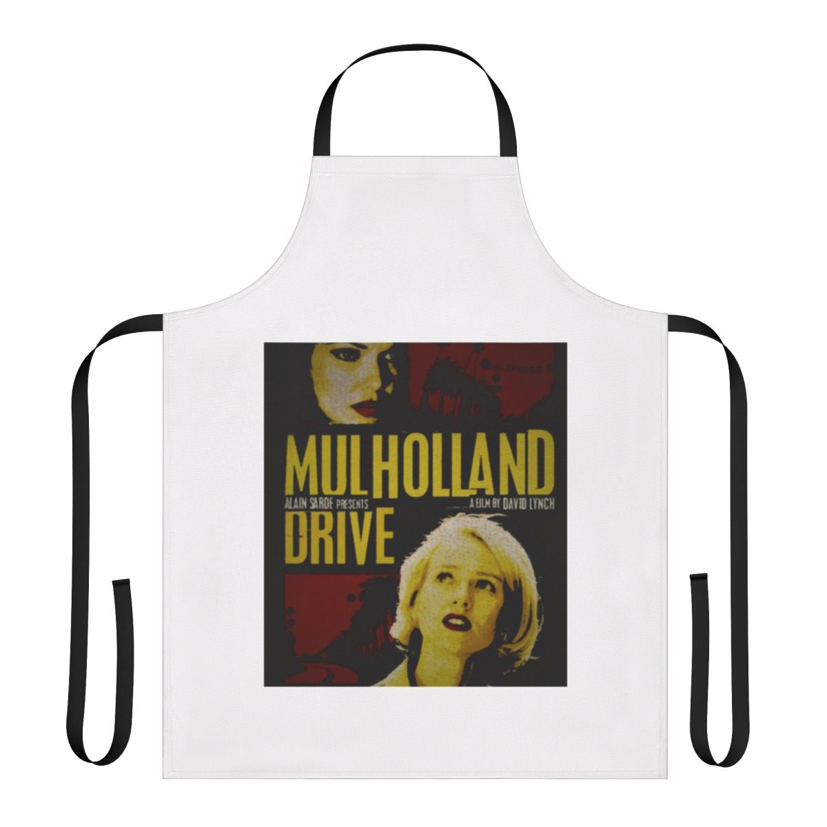 Mulholland Drive inspired apron with surreal movie-themed design
