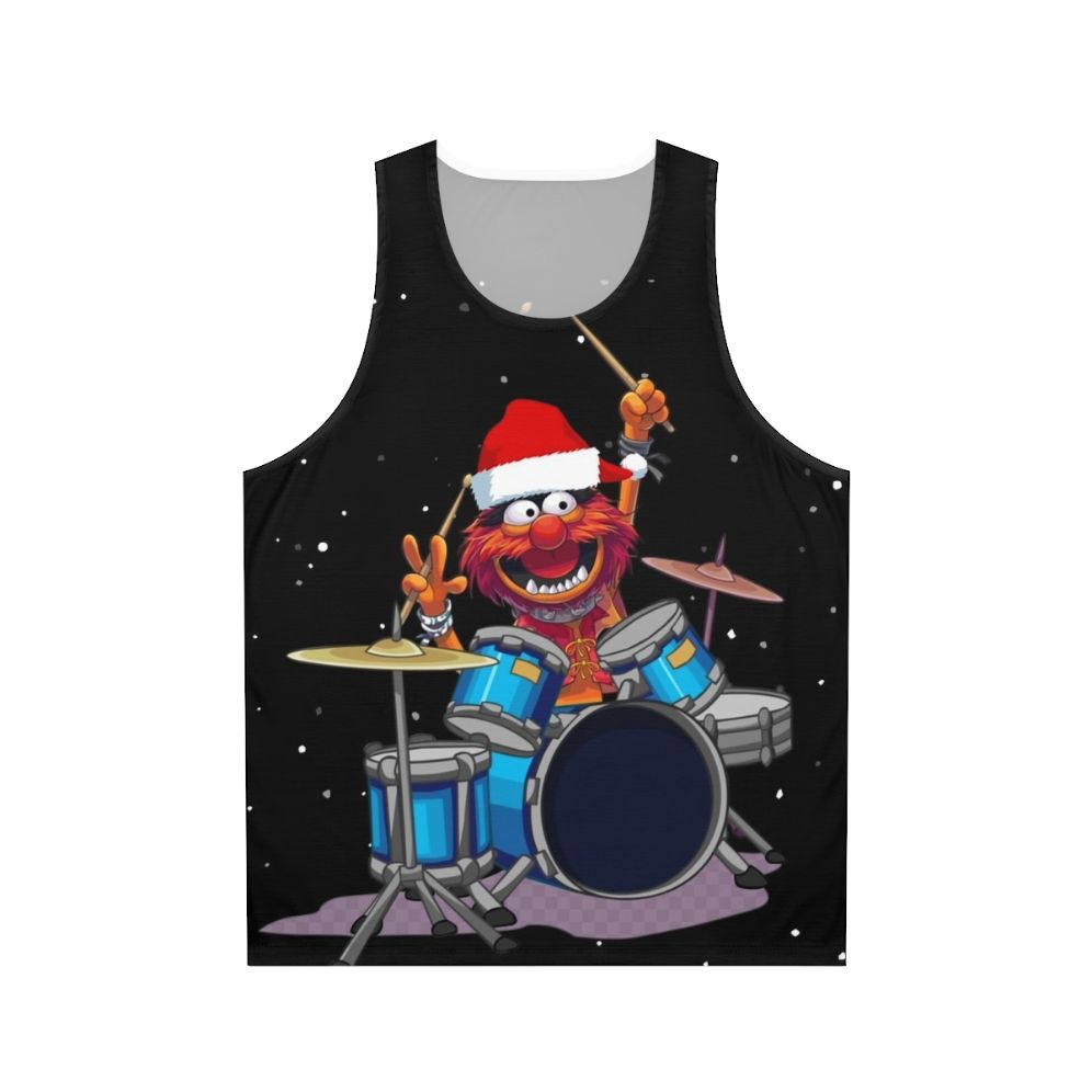 Muppet Animal Drummer Unisex Christmas Tank Top