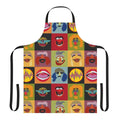 Muppets Electric Mayhem inspired apron featuring cartoon characters like Animal, Miss Piggy, and Kermit the Frog