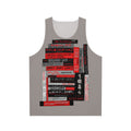 Murakami book stack fanatic unisex tank top
