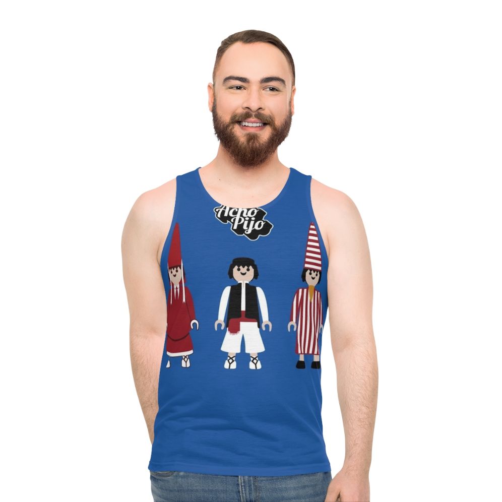 Unisex tank top with Murcia spring festival design