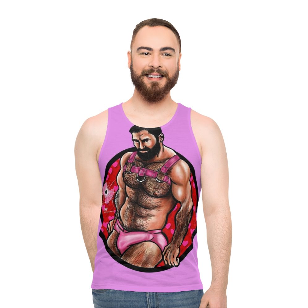 Muscle Bear Wearing Unisex Tank Top