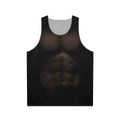 Muscle man wearing unisex bodybuilder tank top