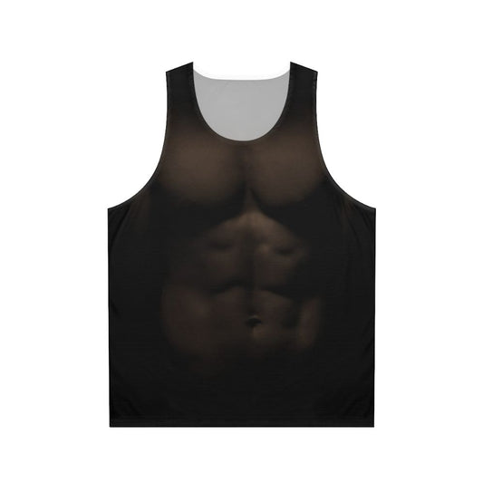 Muscle man wearing unisex bodybuilder tank top