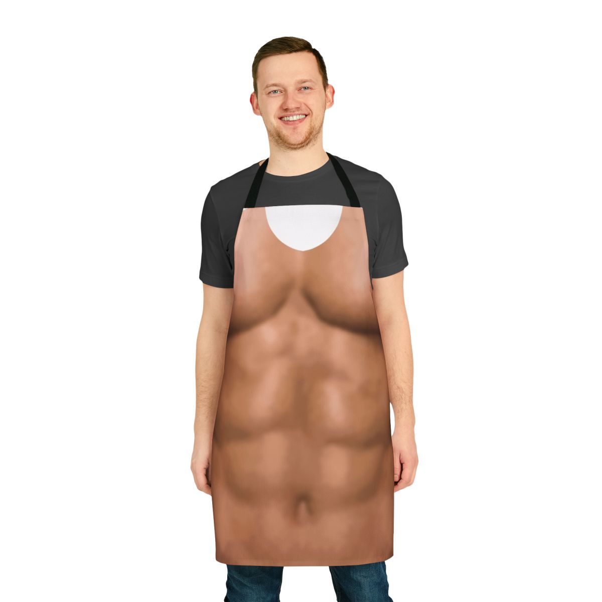 Muscle six pack abs apron with ripped body design
