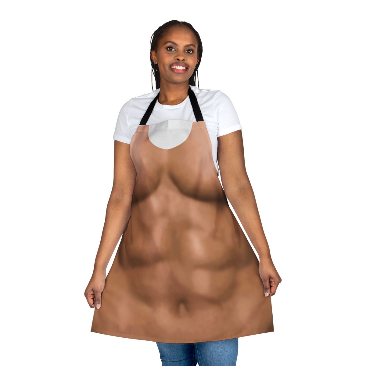 Muscle six pack abs apron with ripped body design