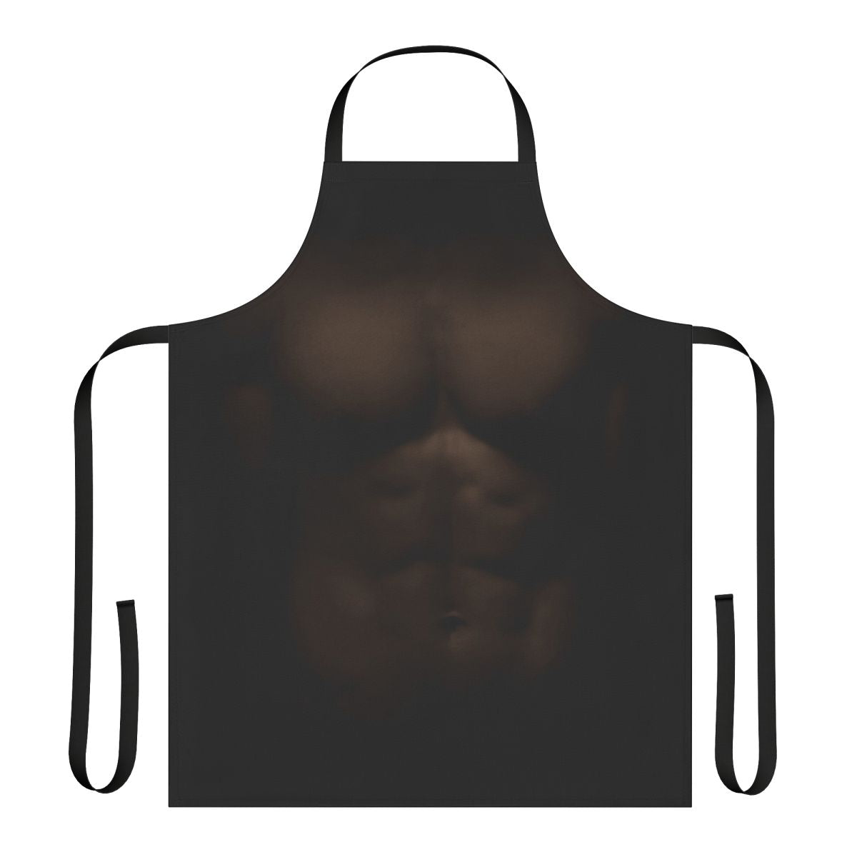 Muscular, shirtless man wearing an apron