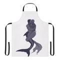 Image of a high-quality apron featuring the design of two muscular mermen in a loving embrace.
