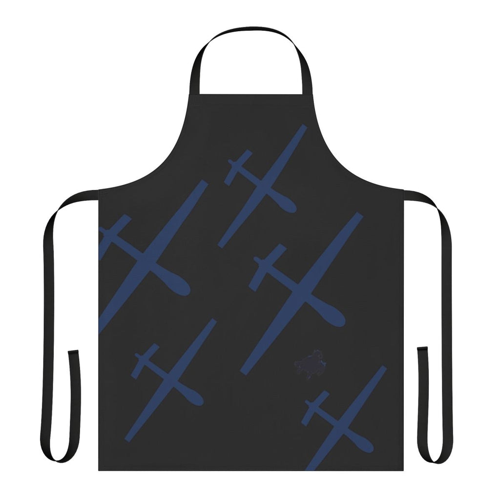Muse-inspired apron with band logo and album references