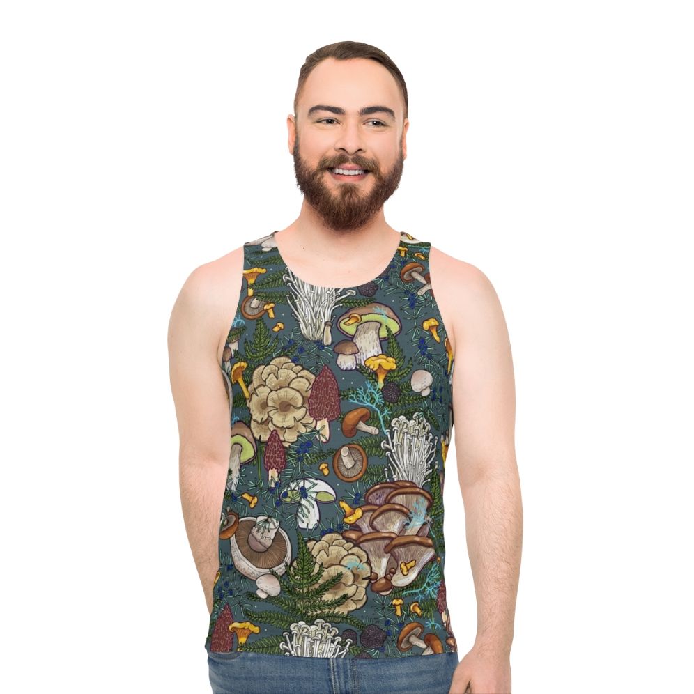 Mushroom forest unisex tank top