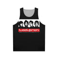Unisex music art tank top with psychedelic and synth pop design