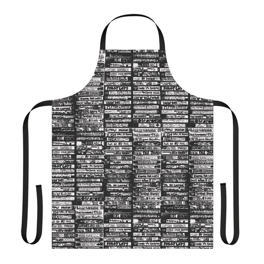 Retro alternative music fan cassette art apron