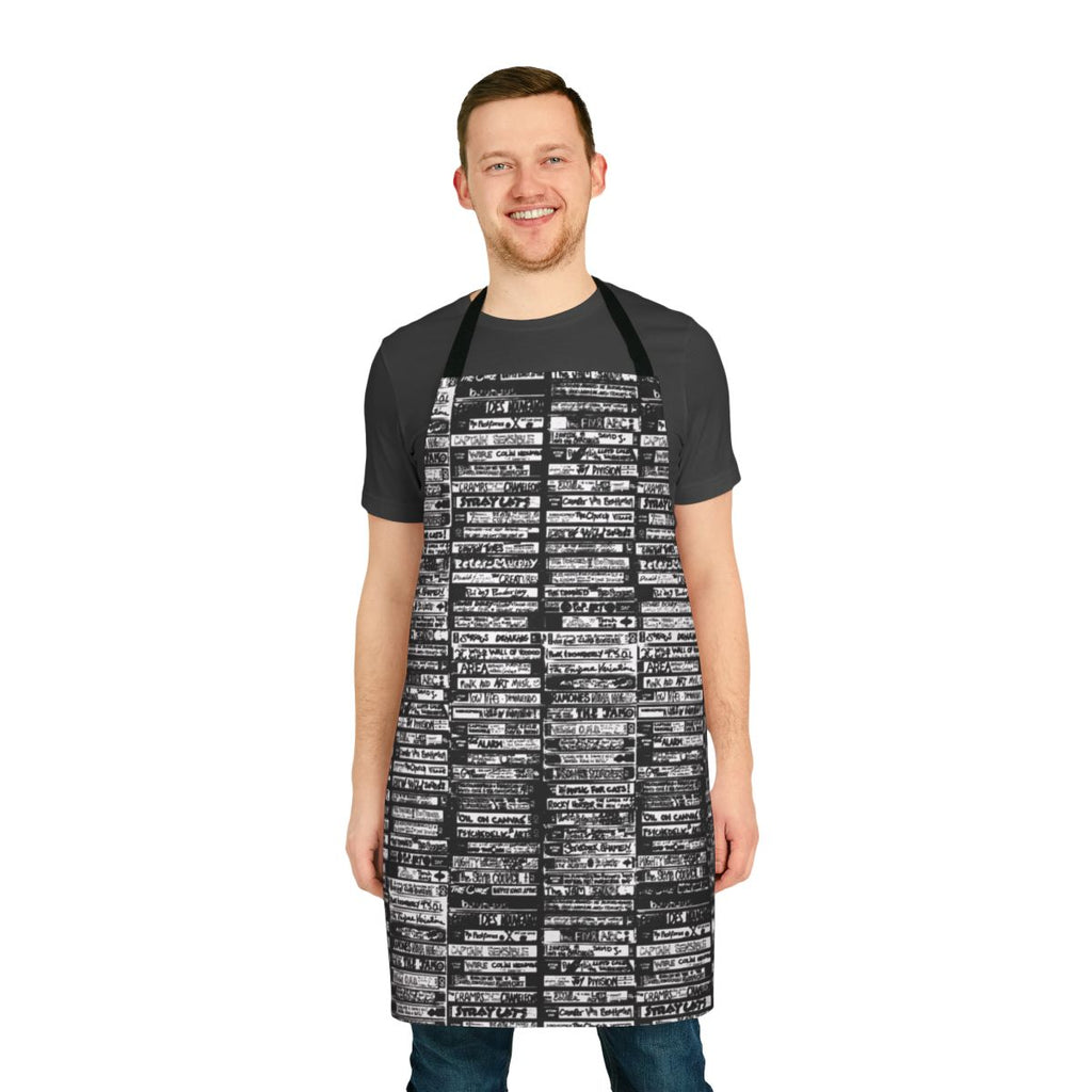 Retro alternative music fan cassette art apron
