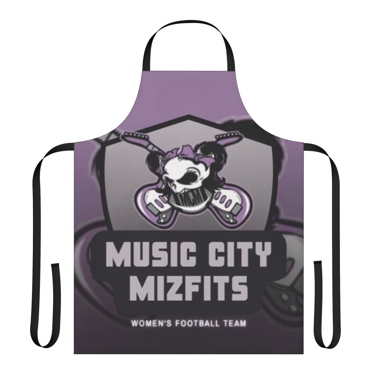 Music City themed alternative logo printed on a high-quality apron