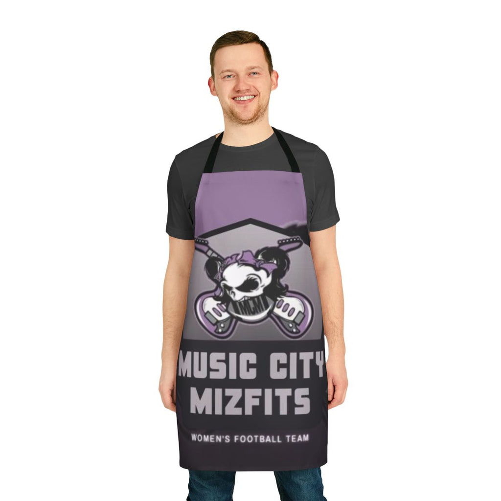 Music City themed alternative logo printed on a high-quality apron