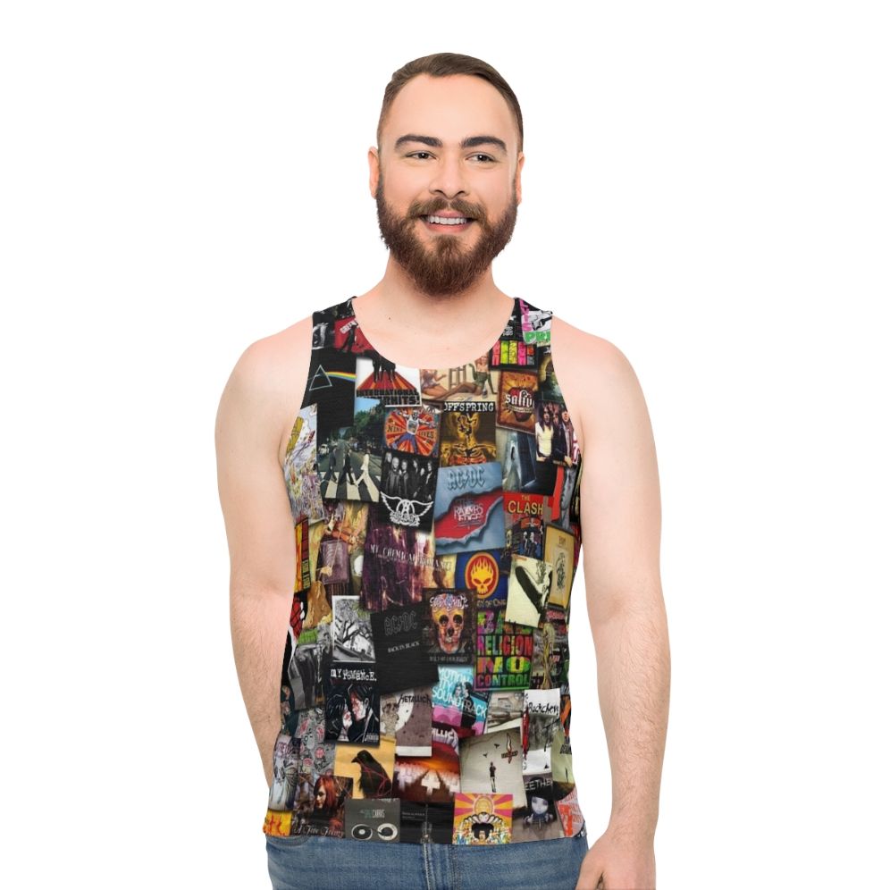 Unisex music collage tank top