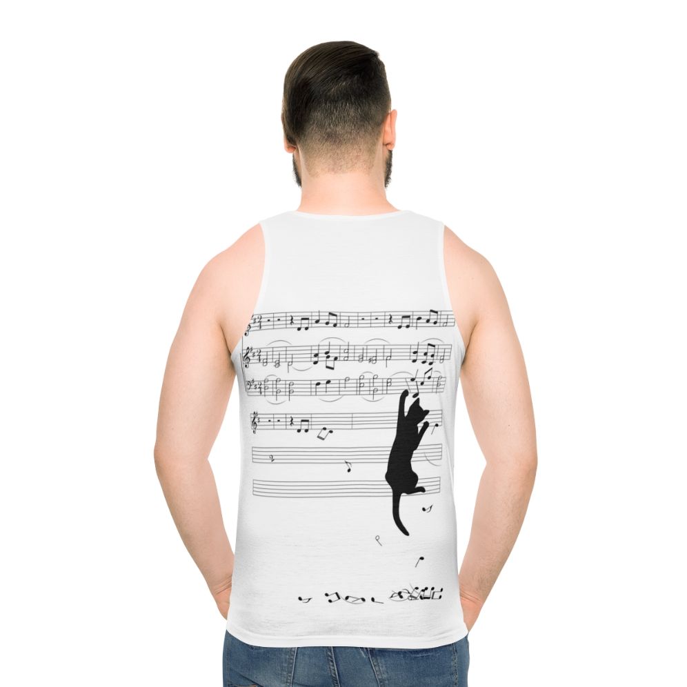 Mischief Unisex Tank Top with whimsical cat music art