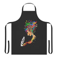 Charly Garcia-themed apron featuring a piano and musical notes