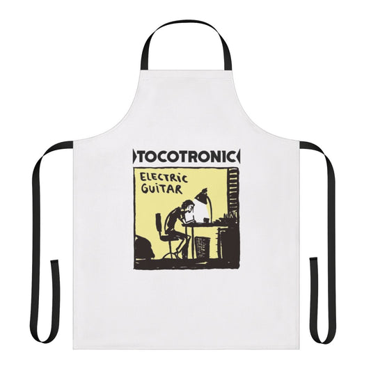 Music-inspired electric guitar-themed apron with a stylish design