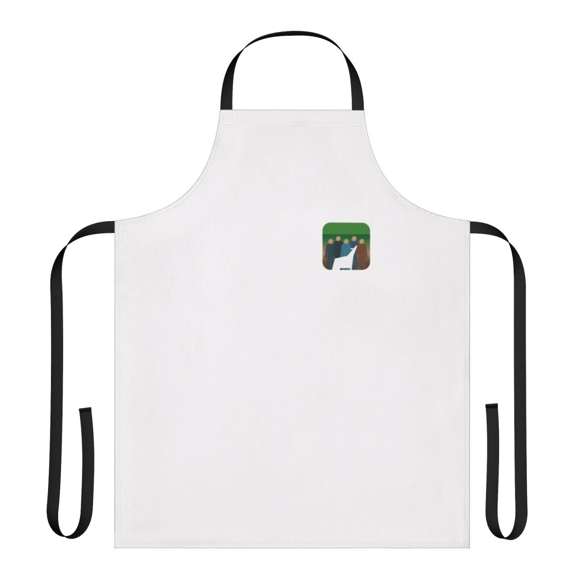 Music-themed pet apron with dogs and beach graphics