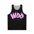 Unisex tank top with music-inspired pop art design