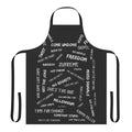 Robbie Williams Inspired Black Apron with Music Lyrics