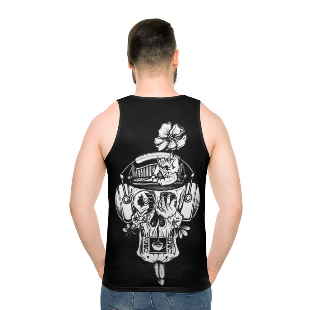 Unisex tank top featuring surrealist "Music of the Mind" design