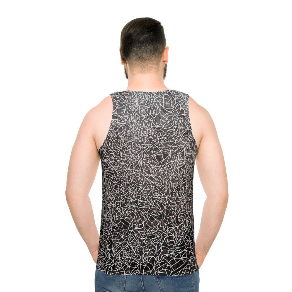 Unisex tank top with a music tessellation pattern