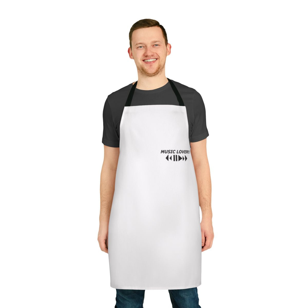 Image of a high-quality music-themed apron for music lovers and musicians
