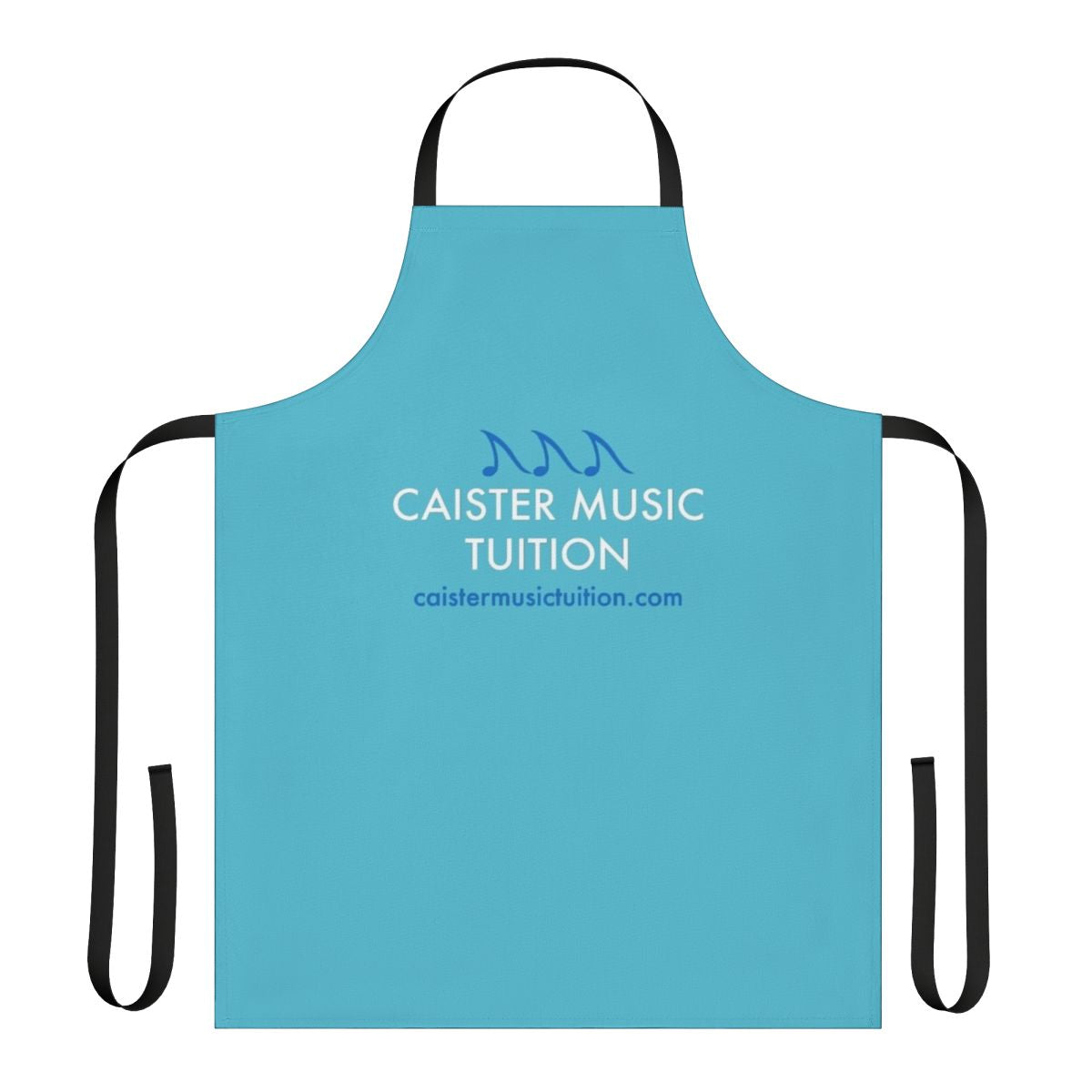 Music tuition apron with white lettering