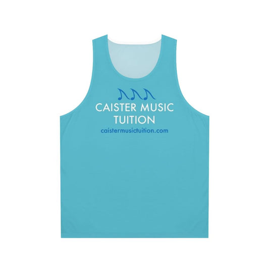 Unisex tank top with "Caister Music Tuition" text