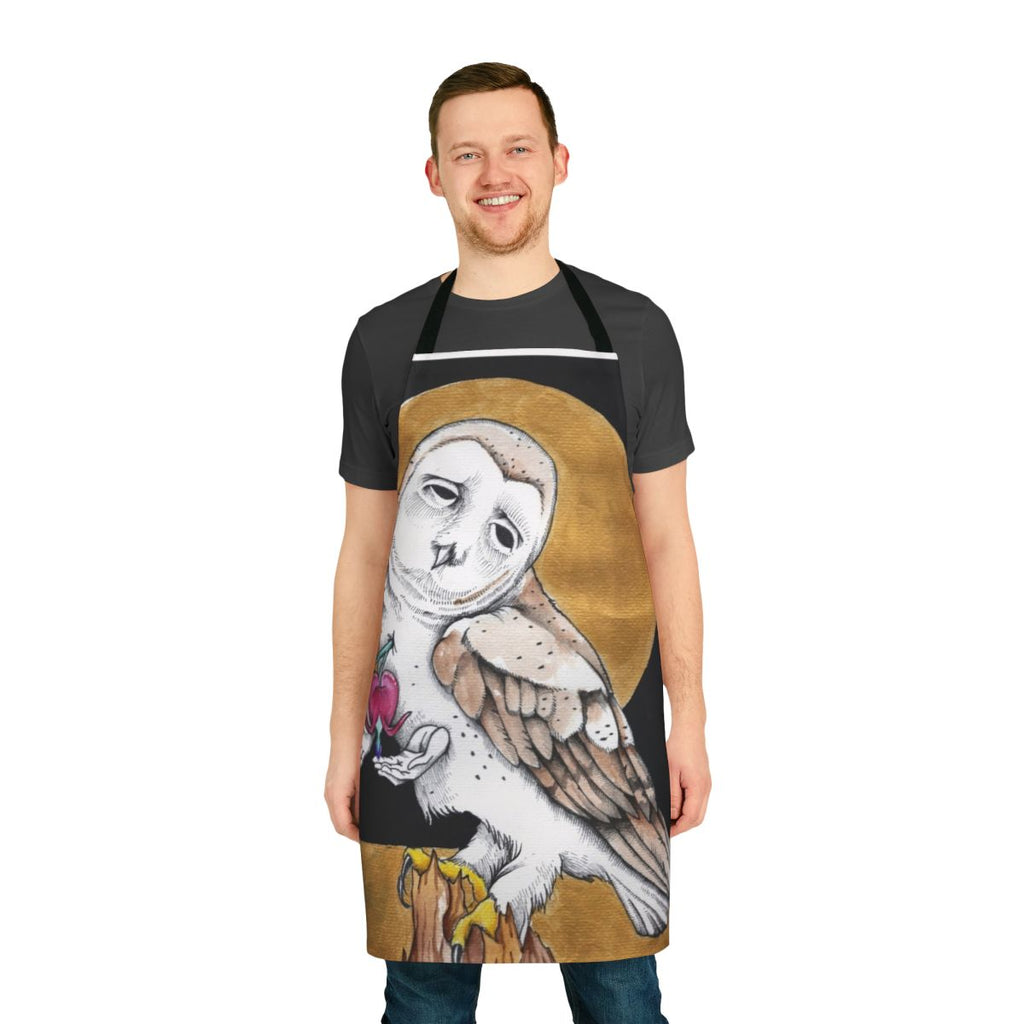Musician inspired apron featuring dark, abstract design
