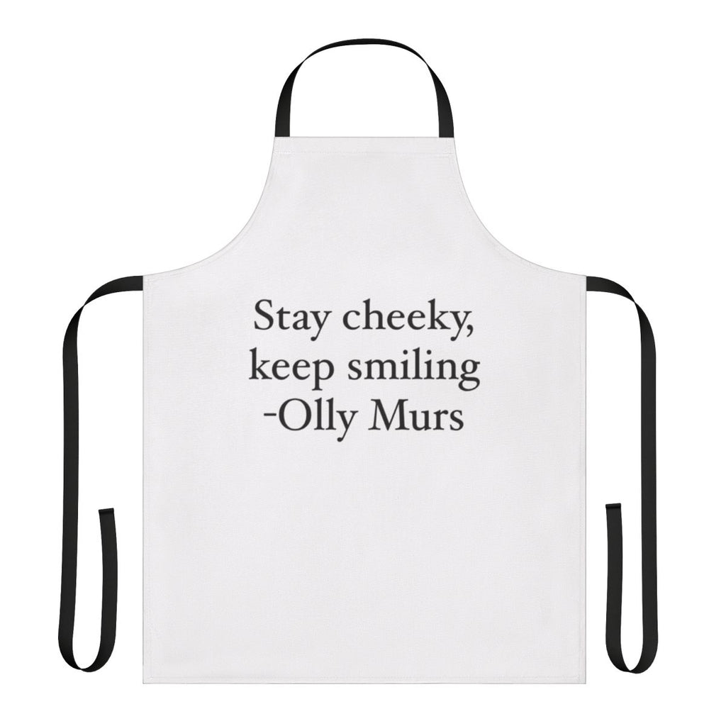 Apron with Olly Murs quote design, perfect for music lovers and Olly Murs fans