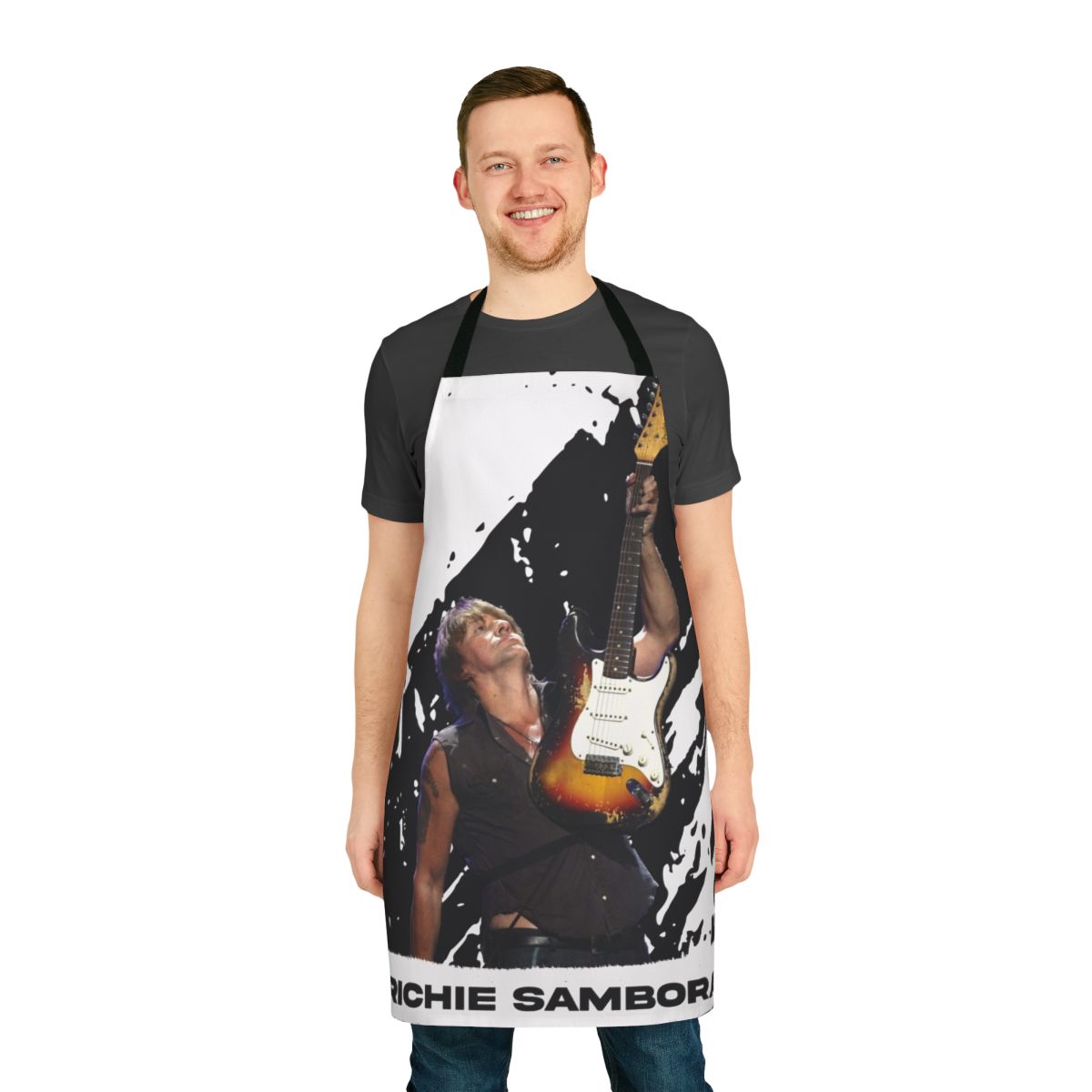 Musician's apron featuring Richie Sambora, the renowned guitarist of Bon Jovi