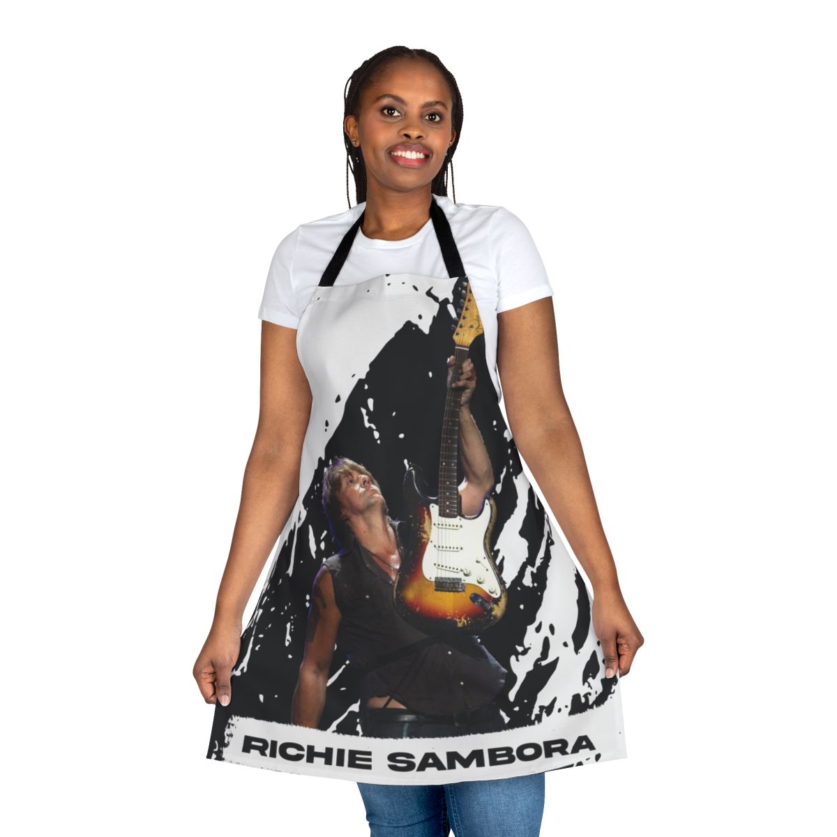 Musician's apron featuring Richie Sambora, the renowned guitarist of Bon Jovi