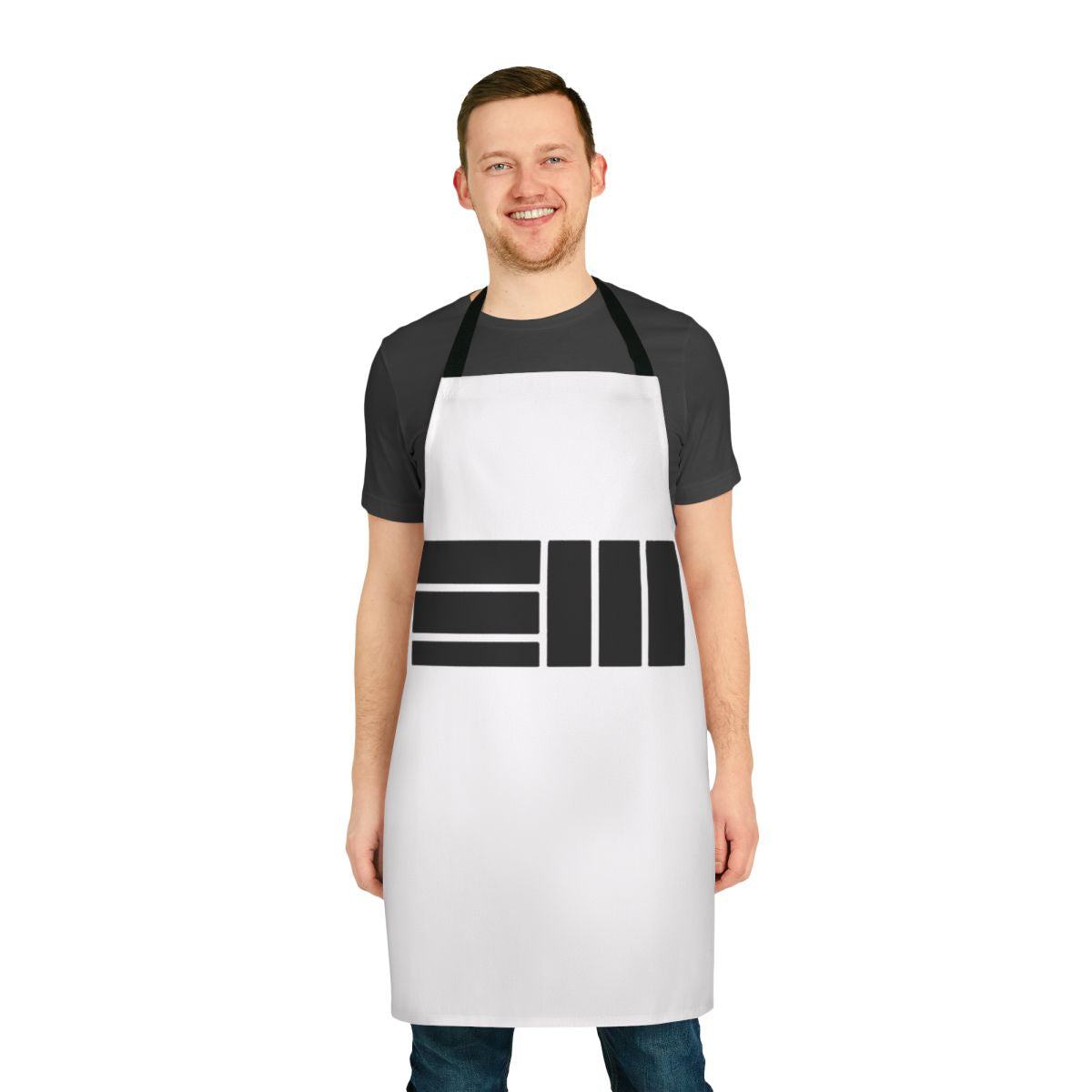 Apron featuring musical notes and lyrics, ideal for Russ fans and music enthusiasts