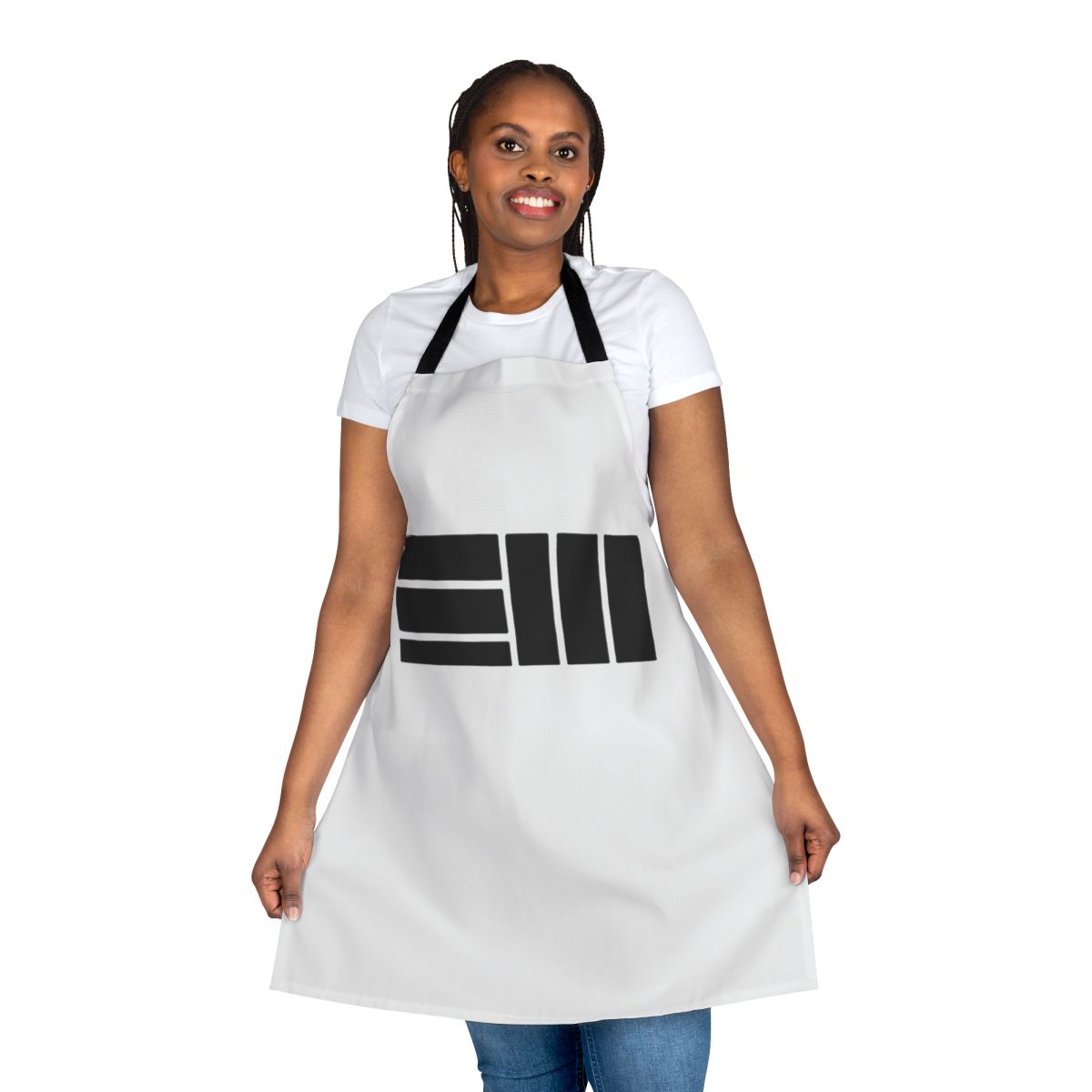 Apron featuring musical notes and lyrics, ideal for Russ fans and music enthusiasts